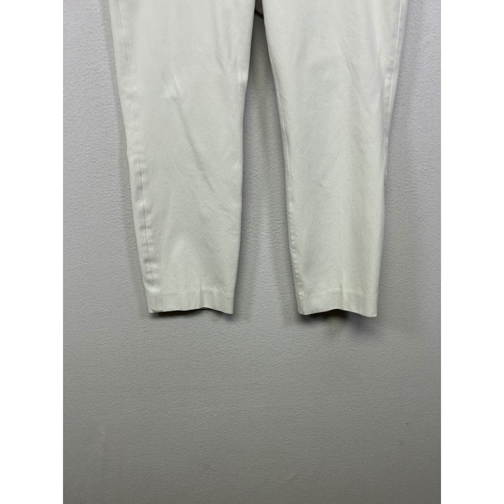 Professional Spanx Womens Medium White Stretch Twill Ankle Pull On Shaping Pants - Picture 10 of 11
